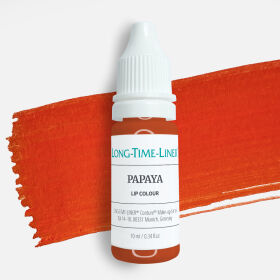 Papaya - ciepły, nieorganiczny pigment do ust w odcieniu świeżej pomarańczowej czerwieni 10ml.