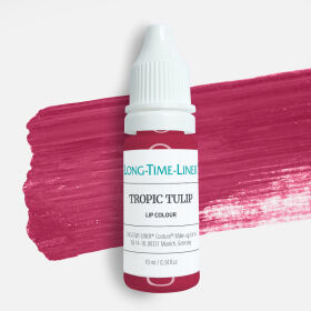 Tropic Tulip - hybrydowy, chłodny i pół-transparentny, pudrowy różowo purpurowy pigment do ust 10ml.