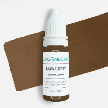 Lava Light - chłodny, nieorganiczny pigment do brwi w odcieniu jasnego szaro-brązu 10ml.