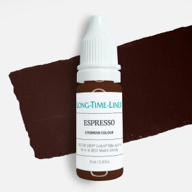 Espresso - ciepły, hybrydowy pigment do brwi w odcieniu głębokiego ciemnego brązu 10ml.