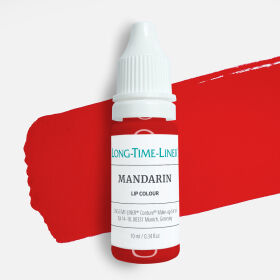 Mandarin - organiczny, ciepły i transparentny, pomarańczowo czerwony pigment do ust 10ml.