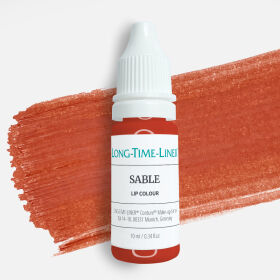 Sable - nieorganiczny, ciepły i pół-transparentny, naturalny brązowo różowy pigment do ust 10ml.