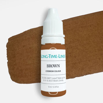Brown - barwnik do brwi, organiczny, ciepły, średni bursztynowy brąz 10ml.